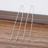 100 PCS 1x64mm Hair Sticks Gold/ Silver Plated U shape Hair Pins Needles Setting DIY Accessories For Jewelry Making