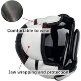 ZTTY Full-Covered Boxing Helmet Muay Thai PU Leather Training Sparring Boxing Headgear Gym Equipment Taekwondo Head Guard