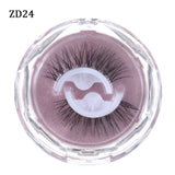 1Pair Self-adhesive False Eyelashes 3 Seconds to Wear No Glue Needed Faux Mink Lashes Extension Curly Thick Wispy Eyelash Makeup