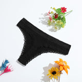 1Pcs 15 Color Letter Lace Panties Women Solid Underwear Cotton G String Thongs Female Low Waist Sexy Intimate Lingerie Hot Sex