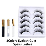 New Lash Handmade Wispy Natural Long Eyelashes Eye End Extension Encryption False Lash 3D Curl Thick Fake Eyelash Bulk With Glue