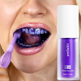 30ml V34 Purple Whitening Toothpaste Remove Stains Reduce Yellowing Care For Teeth Gums Brightening Teeth Fresh Breath 2023