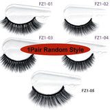 1Pair Self-adhesive False Eyelashes 3 Seconds to Wear No Glue Needed Faux Mink Lashes Extension Curly Thick Wispy Eyelash Makeup