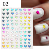 3D Lines Nail Stickers Holographic Silver Rose Gold Metal Stripe Letters Decals Curve Gel Nails Art Sliders Manicure Decor