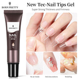 BORN PRETTY 30/20ml Glitter Acrylic Gel Finger Extension Silver Pink Extension Gel Soak Off Nail Art Gel Varnish