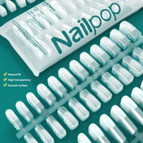 Nailpop 120pcs Press on False Nails Fake Nails Coffin Semi-Frosted Full Cover Short Nail Gel X Tips Capsule Art Accessories Tool