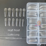 Gel Nails Extension System Full Cover Sculpted Clear Stiletto Coffin False Nail Tips 240pcs/bag