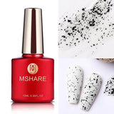 MSHARE Milky Pink Rubber Base Gel Glitter Camouflage Color Coat Soak Off Nails Gels Varnish Lacquer 10ml UV LED Gel