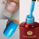 MSHARE Milky Pink Rubber Base Gel Glitter Camouflage Color Coat Soak Off Nails Gels Varnish Lacquer 10ml UV LED Gel