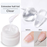 LILYCUTE 8ml Extension Nail Gel White Clear French Nail Art DIY Hard Gel For Quick Prolong Nails Finger Form Manicure Tips Tools