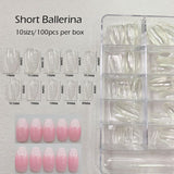 Gel Nails Extension System Full Cover Sculpted Clear Stiletto Coffin False Nail Tips 240pcs/bag