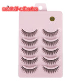 5/1 Pairs/Box Self-adhesive Reusable Fake Eyelashes With Tweezer Glue-Free Lashes Natural Curly Eyelashes pesta?as postizas