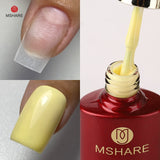 MSHARE Milky Pink Rubber Base Gel Glitter Camouflage Color Coat Soak Off Nails Gels Varnish Lacquer 10ml UV LED Gel