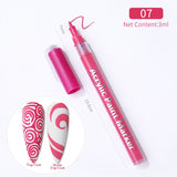 1 Pc Nail Art Graffiti Pen Black Color UV Gel Polish Design Dot Painting Detailing Pen Brushes DIY Nail Art Adorn Tools