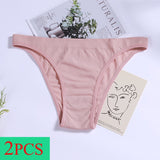 2PCS Women Panties Set Seamless Underwear Set Female Low Rise Briefs Underpants Sexy Lingerie Pantys 2022