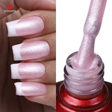 MSHARE Milky Pink Rubber Base Gel Glitter Camouflage Color Coat Soak Off Nails Gels Varnish Lacquer 10ml UV LED Gel