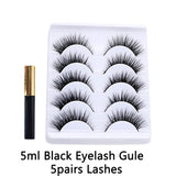 New Lash Handmade Wispy Natural Long Eyelashes Eye End Extension Encryption False Lash 3D Curl Thick Fake Eyelash Bulk With Glue