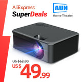 AUN MINI Projector Smart TV WIFI Portable Home Theater Cinema Battery Sync Phone Beamer LED Projectors for 4k Movie A30 Series