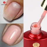 MSHARE Milky Pink Rubber Base Gel Glitter Camouflage Color Coat Soak Off Nails Gels Varnish Lacquer 10ml UV LED Gel