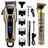 Professional Barber Hair Clipper Rechargeable Electric Finish Cutting Machine Beard Trimmer Shaver Cordless Corded