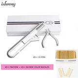 6D Hair Extensions Machine 5 pins 10 pins Human Hair Connector Kits 6D Micro Link Remove Hair Plier Salon Tools Set