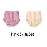 2PCS/Set Women Plus Size Panties Body Shaper Cotton Underwear Lingerie 6 Colors Sexy Female High Waist Seamless Briefs NKT2119-2