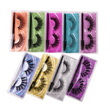 3 Pairs-Reusable Self-adhesive False Eyelashes with Tweezer Waterproof Adhesive Tape Eye Lashes to Wear No Glue Needed Natural