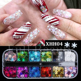 Sparkly Foil Nails Sequins Irregular Aluminum Gold Red Summer Design Set Nail Glitter Flakes Gel DIY Manicure Accessories CH950