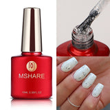 MSHARE Milky Pink Rubber Base Gel Glitter Camouflage Color Coat Soak Off Nails Gels Varnish Lacquer 10ml UV LED Gel