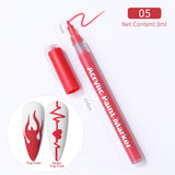 1 Pc Nail Art Graffiti Pen Black Color UV Gel Polish Design Dot Painting Detailing Pen Brushes DIY Nail Art Adorn Tools