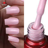 MSHARE Milky Pink Rubber Base Gel Glitter Camouflage Color Coat Soak Off Nails Gels Varnish Lacquer 10ml UV LED Gel