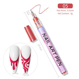 1 Pc Nail Art Graffiti Pen Black Color UV Gel Polish Design Dot Painting Detailing Pen Brushes DIY Nail Art Adorn Tools