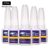 10g Fast Drying Nail Glue for False Nails Glitter Acrylic Nail Rhinestone Decoration Extension Glue Adhensive Nail Care Tool