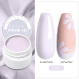 LILYCUTE 8ml Extension Nail Gel White Clear French Nail Art DIY Hard Gel For Quick Prolong Nails Finger Form Manicure Tips Tools