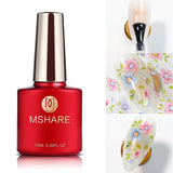 MSHARE Milky Pink Rubber Base Gel Glitter Camouflage Color Coat Soak Off Nails Gels Varnish Lacquer 10ml UV LED Gel