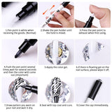 1 Pc Nail Art Graffiti Pen Black Color UV Gel Polish Design Dot Painting Detailing Pen Brushes DIY Nail Art Adorn Tools