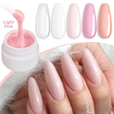 LILYCUTE 8ml Extension Nail Gel White Clear French Nail Art DIY Hard Gel For Quick Prolong Nails Finger Form Manicure Tips Tools