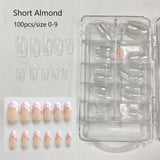 Gel Nails Extension System Full Cover Sculpted Clear Stiletto Coffin False Nail Tips 240pcs/bag