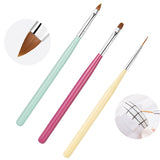 3Pcs French Stripe Nail Art Liner Brush Set 3D Tips Line Stripes DIY Drawing Pen UV Gel Brushes Painting Pen Manicure Tools