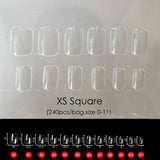 Gel Nails Extension System Full Cover Sculpted Clear Stiletto Coffin False Nail Tips 240pcs/bag