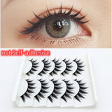 5/1 Pairs/Box Self-adhesive Reusable Fake Eyelashes With Tweezer Glue-Free Lashes Natural Curly Eyelashes pesta?as postizas