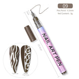 1 Pc Nail Art Graffiti Pen Black Color UV Gel Polish Design Dot Painting Detailing Pen Brushes DIY Nail Art Adorn Tools