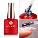 MSHARE Milky Pink Rubber Base Gel Glitter Camouflage Color Coat Soak Off Nails Gels Varnish Lacquer 10ml UV LED Gel