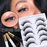 New Lash Handmade Wispy Natural Long Eyelashes Eye End Extension Encryption False Lash 3D Curl Thick Fake Eyelash Bulk With Glue