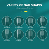 Nailpop 120pcs Press on False Nails Fake Nails Coffin Semi-Frosted Full Cover Short Nail Gel X Tips Capsule Art Accessories Tool