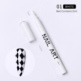 1 Pc Nail Art Graffiti Pen Black Color UV Gel Polish Design Dot Painting Detailing Pen Brushes DIY Nail Art Adorn Tools