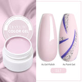 LILYCUTE 8ml Extension Nail Gel White Clear French Nail Art DIY Hard Gel For Quick Prolong Nails Finger Form Manicure Tips Tools