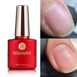 MSHARE Milky Pink Rubber Base Gel Glitter Camouflage Color Coat Soak Off Nails Gels Varnish Lacquer 10ml UV LED Gel