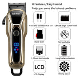 Professional Barber Hair Clipper Rechargeable Electric Finish Cutting Machine Beard Trimmer Shaver Cordless Corded