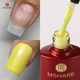 MSHARE Milky Pink Rubber Base Gel Glitter Camouflage Color Coat Soak Off Nails Gels Varnish Lacquer 10ml UV LED Gel